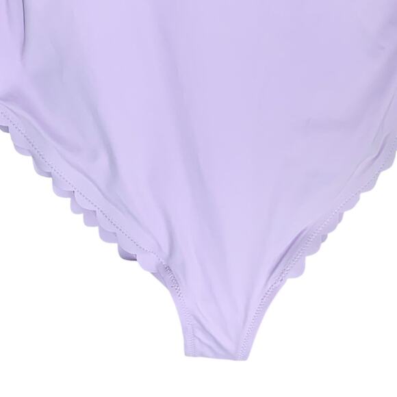 Aqua Swimwear Scalloped One pc Swimsuit NWT XL Light Lilac - Picture 8 of 10